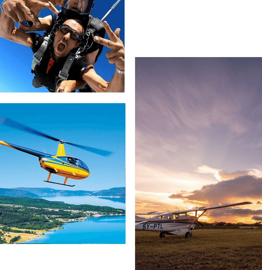 Participants profitant d'une activité aérienne avec Esifly